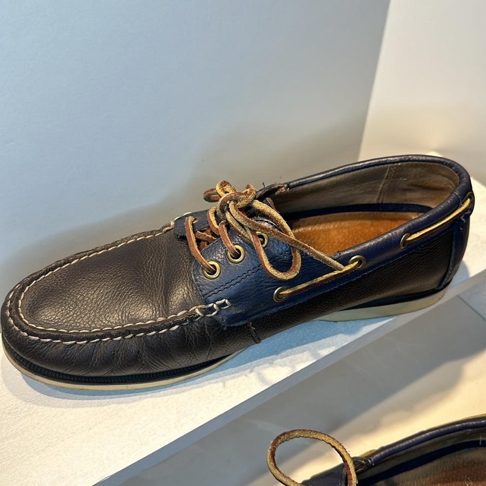 RALPH LAUREN POLO 11 Bienne Mens Brown/Blue
Leather Lace Loafers Shoes - Picture 4 of 10